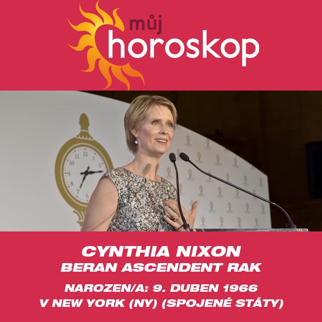 Astrologie a znamení Berana: pohledy Cynthie Nixonové